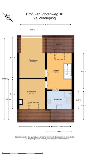 prof. van vlotenweg 10, bloemendaal – plattegrond 5