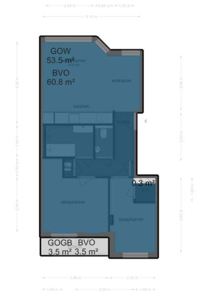 orteliusstraat 368 1, amsterdam – plattegrond