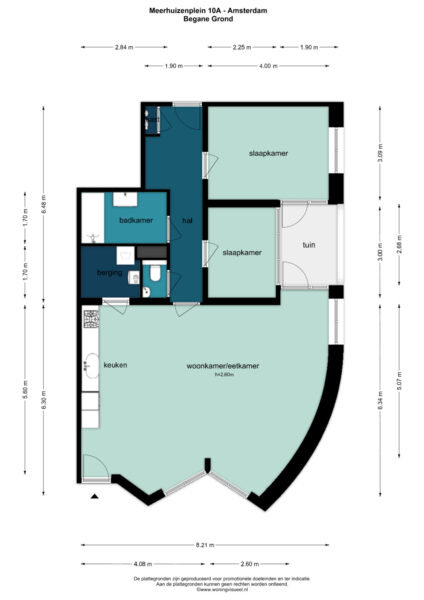 meerhuizenplein 10a, amsterdam – plattegrond