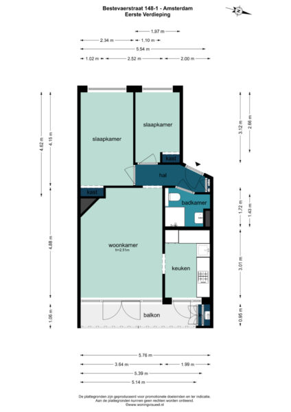 bestevâerstraat 148 1, amsterdam – plattegrond