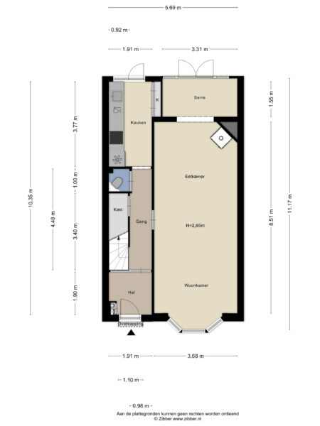 verspronckweg 158, haarlem – plattegrond 9