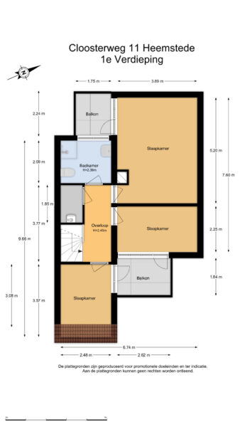 cloosterweg 11, heemstede – plattegrond 3