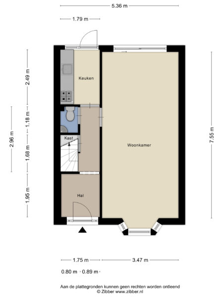 delistraat 90, haarlem – plattegrond