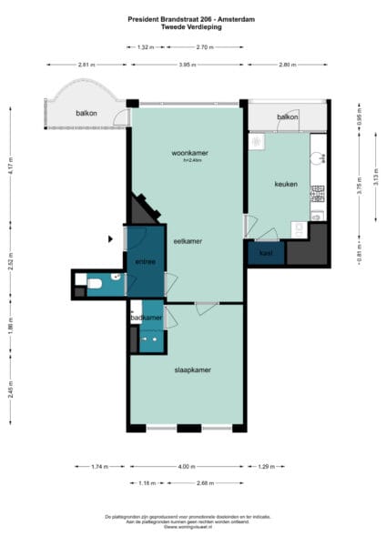 president brandstraat 206, amsterdam – plattegrond 2