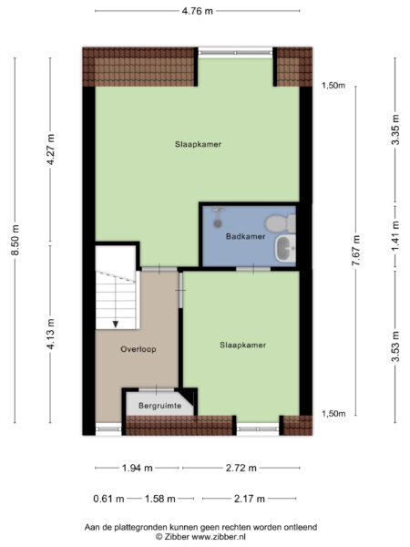 slaperdijkweg 64, haarlem – plattegrond 3