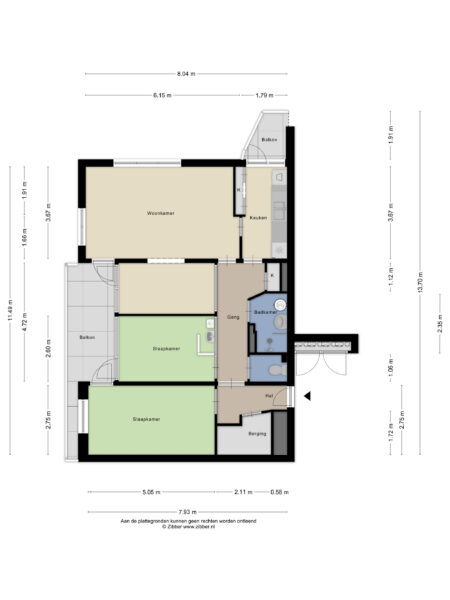 p.c. boutensstraat 189, haarlem – plattegrond