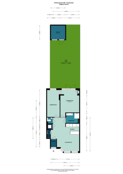 orteliusstraat 368h, amsterdam – plattegrond