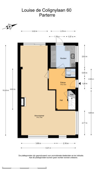 louise de colignylaan 60, santpoort zuid – plattegrond 2