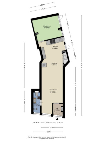spaarnwouderstraat 1, haarlem – plattegrond