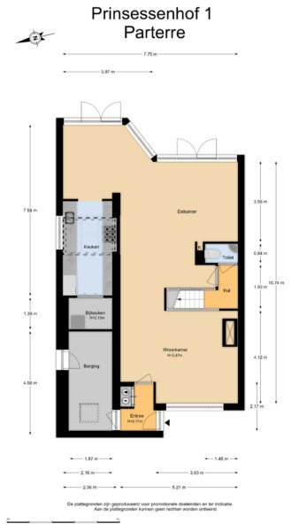 prinsessenhof 1, heemstede – plattegrond 3