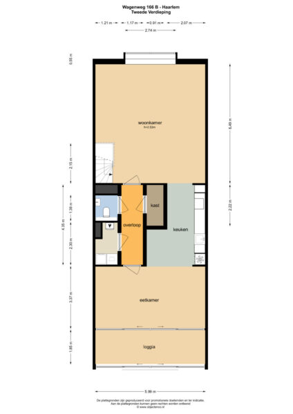 wagenweg 166b, haarlem – plattegrond 3