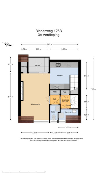 binnenweg 126b, heemstede – plattegrond 4