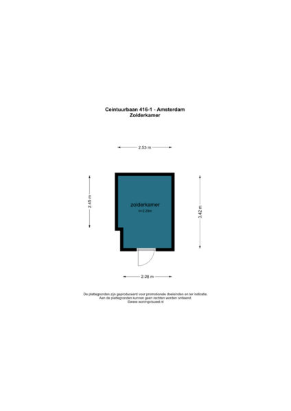 ceintuurbaan 416 1, amsterdam – plattegrond 3