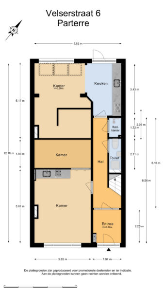 velserstraat 6, haarlem – plattegrond 4