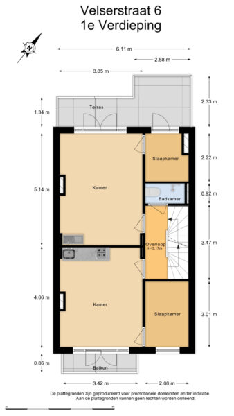 velserstraat 6, haarlem – plattegrond 3
