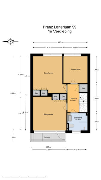 franz lehárlaan 99, heemstede – plattegrond 4