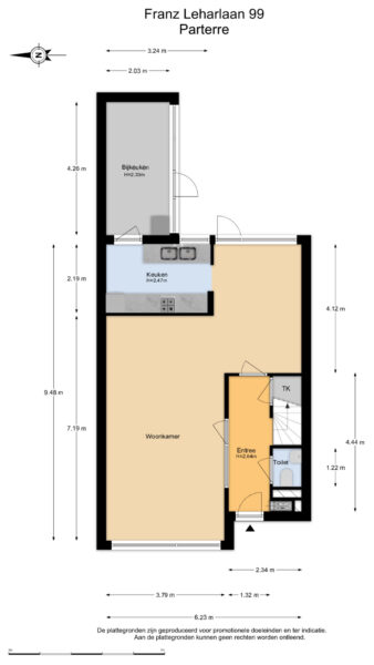 franz lehárlaan 99, heemstede – plattegrond 3