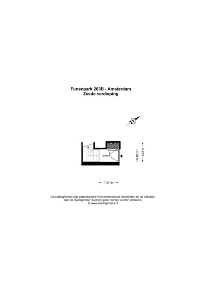 funenpark 203b, amsterdam – plattegrond