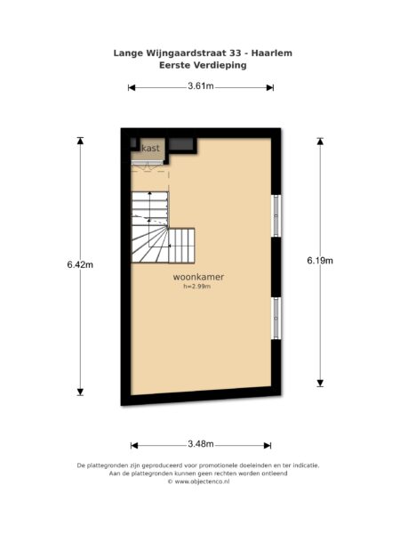 lange wijngaardstraat 33, haarlem – plattegrond 2