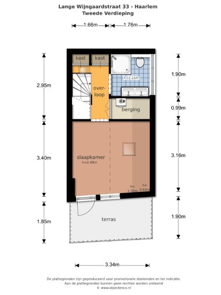 lange wijngaardstraat 33, haarlem – plattegrond 3