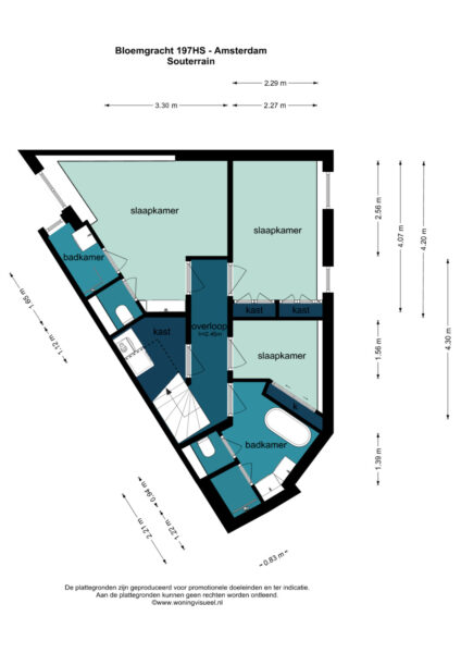 bloemgracht 197h, amsterdam – plattegrond 3
