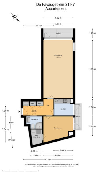 de favaugeplein 21f 7, zandvoort – plattegrond 2