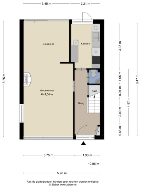hospeslaan 63, haarlem – plattegrond