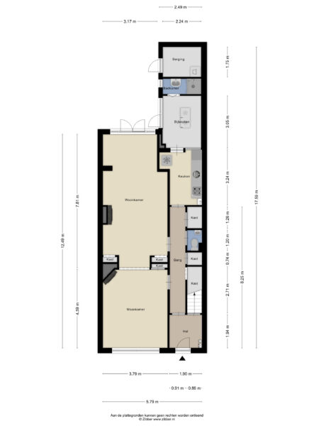 lakenkopersstraat 16, haarlem – plattegrond