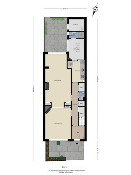 lakenkopersstraat 16, haarlem – plattegrond 2