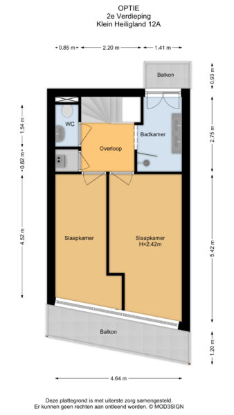 klein heiligland 12a, haarlem – plattegrond 4