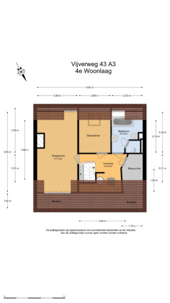 vijverweg 43a3, bloemendaal – plattegrond 4