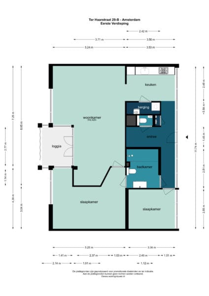 ter haarstraat 29b, amsterdam – plattegrond