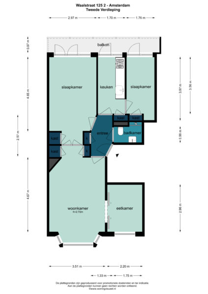 waalstraat 125 2, amsterdam – plattegrond