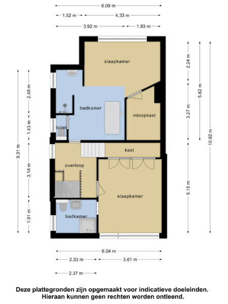 buitenrustlaan 13, haarlem – plattegrond