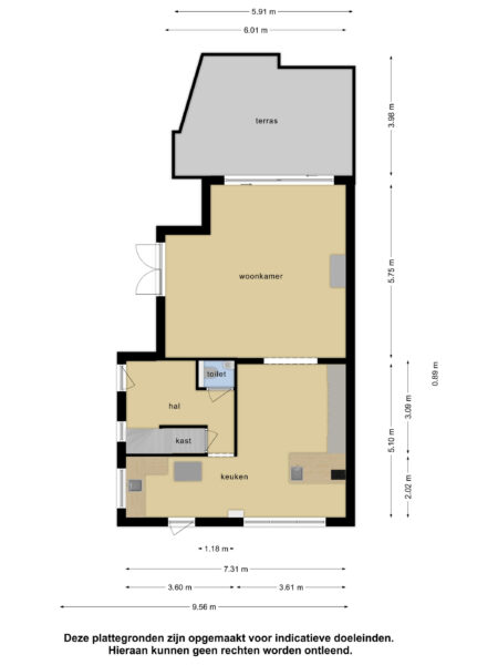 buitenrustlaan 13, haarlem – plattegrond 3
