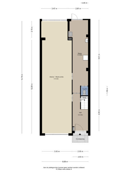 kleine houtweg 29, haarlem – plattegrond