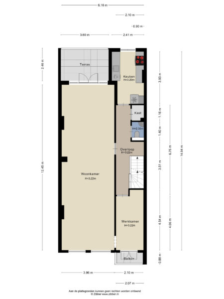 kleine houtweg 29, haarlem – plattegrond 3