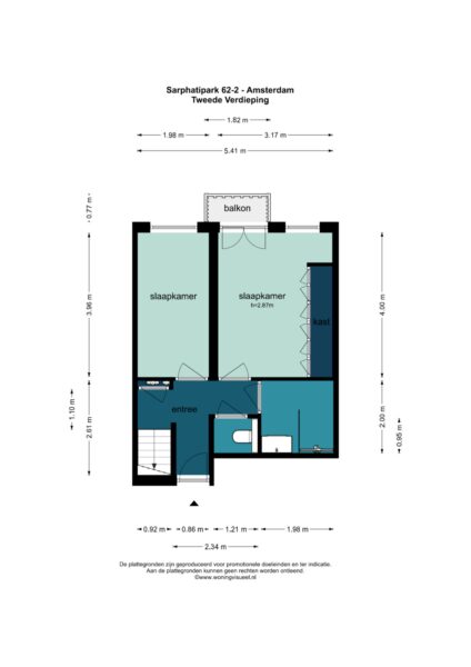sarphatipark 62 2, amsterdam – plattegrond