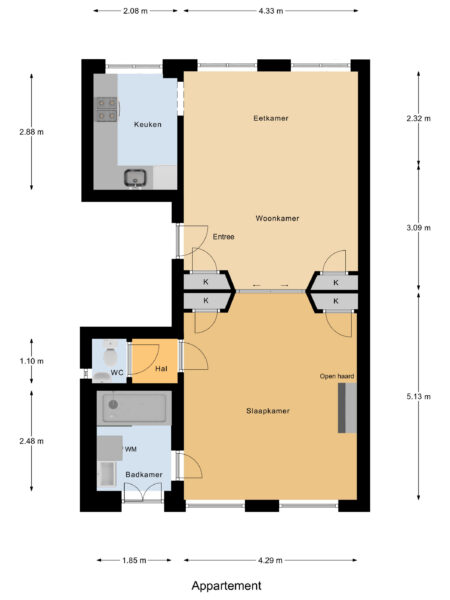 wilsonsplein 17b, haarlem – plattegrond