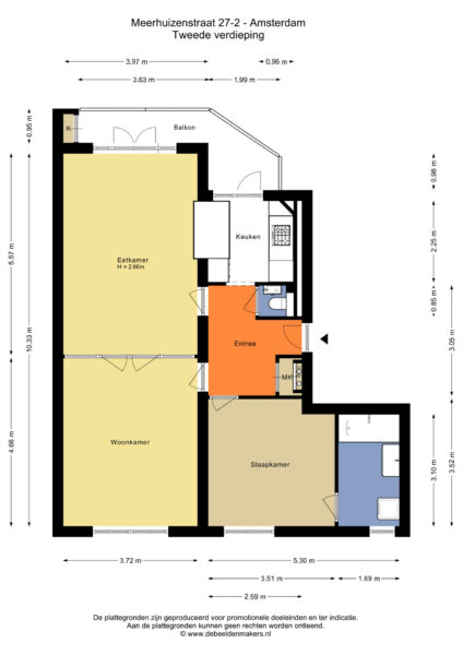 meerhuizenstraat 27 2, amsterdam – plattegrond