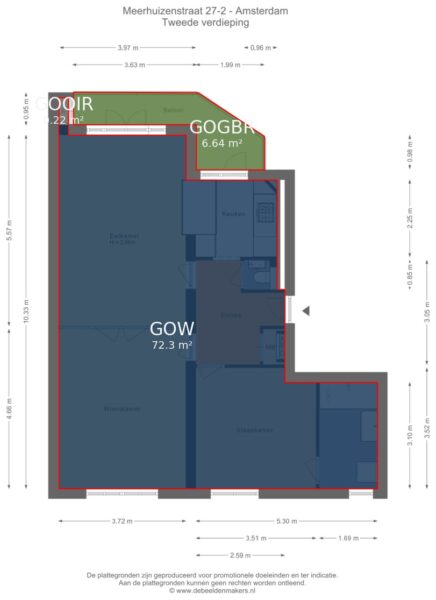 meerhuizenstraat 27 2, amsterdam – plattegrond 3