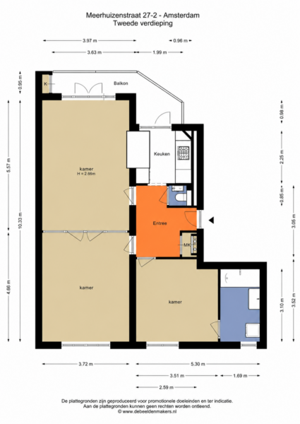 meerhuizenstraat 27 2, amsterdam – plattegrond 3