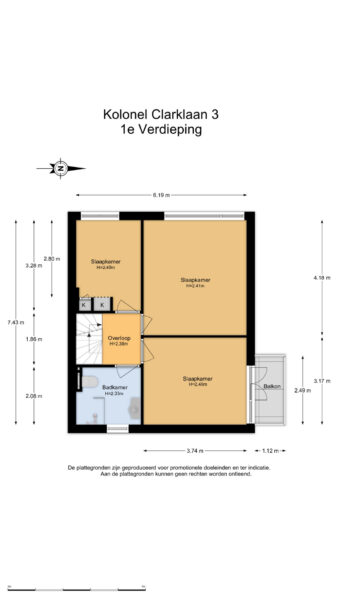 kolonel clarklaan 3, aerdenhout – plattegrond 3