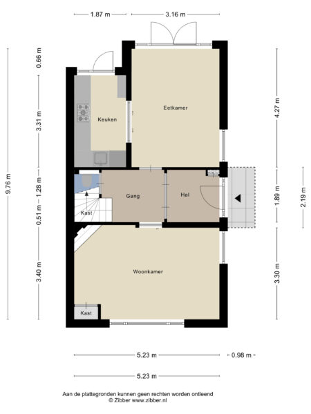 perseusstraat 9, haarlem – plattegrond
