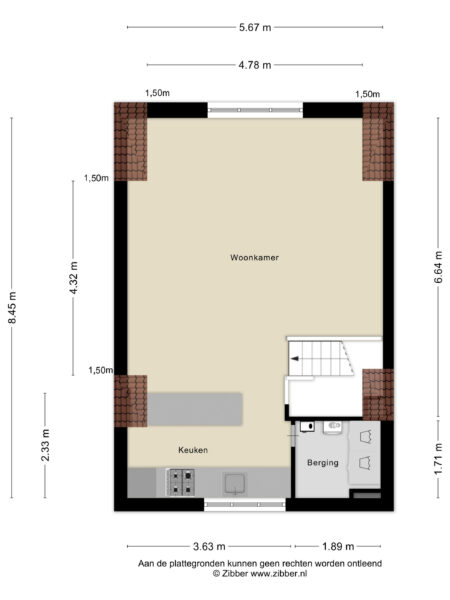 paul krugerstraat 41d, haarlem – plattegrond 2