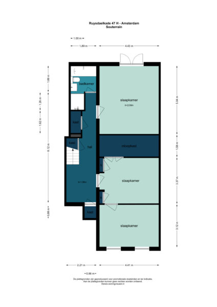 ruysdaelkade 47o, amsterdam – plattegrond