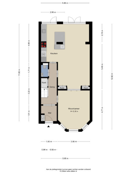 uit den bosstraat 16, haarlem – plattegrond 2