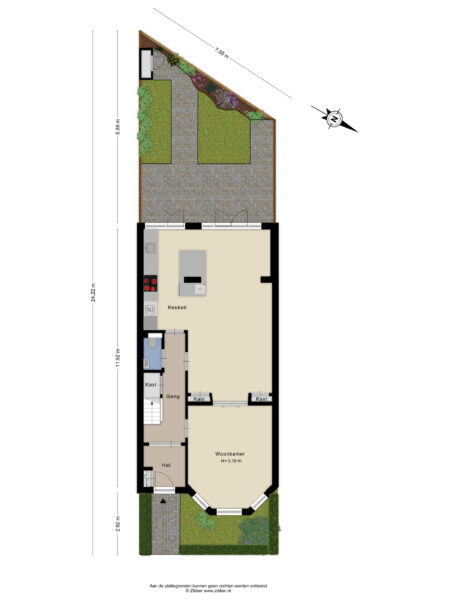 uit den bosstraat 16, haarlem – plattegrond