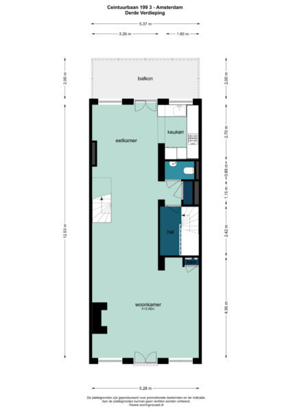 ceintuurbaan 199 3, amsterdam – plattegrond 2