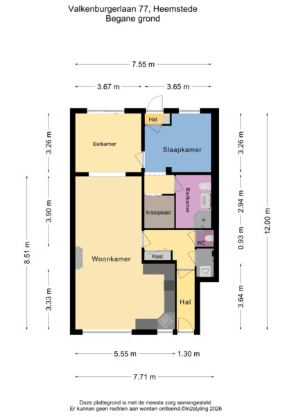 valkenburgerlaan 77, heemstede – plattegrond 3